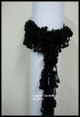 Pompom em crochê preto